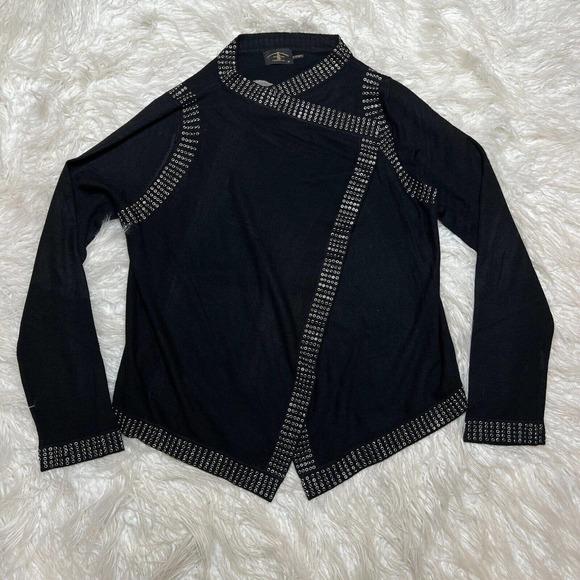 CHRISTIAN AUDIGIER STUDDED FLY AWAY CARDIGAN SWEATER CREST - Picture 1 of 8